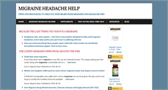 Desktop Screenshot of migraineheadachehelp.com